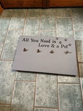 All You Need Is Love & a Pet Wall Sign - Gray